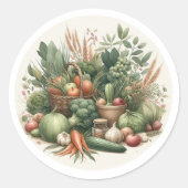 Rustikale Bauern in der Gegend Markt Kinderdusche Runder Aufkleber (Vorderseite)