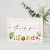 Rustikale Bauern in der Nähe Dankeskarte (Stehend Vorderseite)