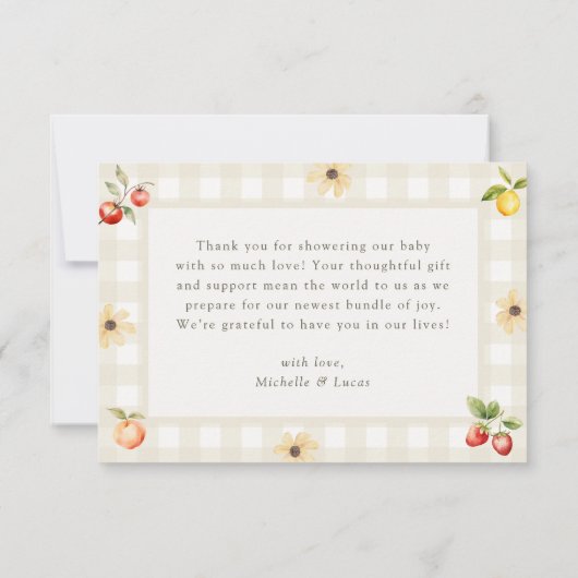 Rustikale Bauern in der Nähe Dankeskarte (Rückseite)