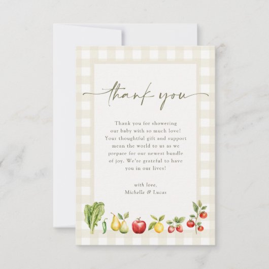 Rustikale Bauern in der Nähe Dankeskarte (Vorderseite)