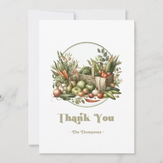 Rustikale Bauern in der Nähe Dankeskarte (Vorderseite)