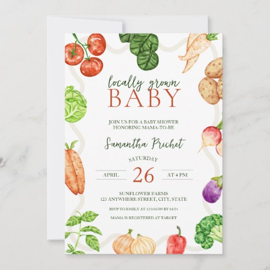 Rustikale Bauern in der Nähe Einladung (Vorderseite)