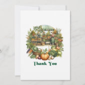 Rustikale Bauern in der Umgebung - Geburtstag Dankeskarte (Vorderseite)