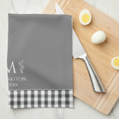 Rustikale Bauernfamilie Monogramm Geschirrtuch (Viertel Falte)