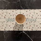 Rustikale Bauernfamilie Name Monogram Kurzer Tischläufer