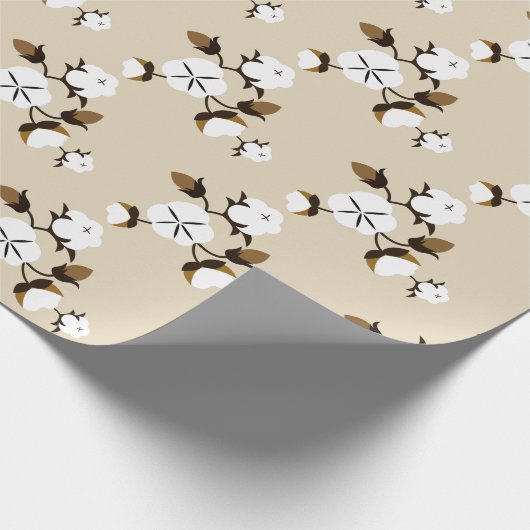 Rustikale Bauernhaus-BaumwollBlumen Geschenkpapier (Ecke)