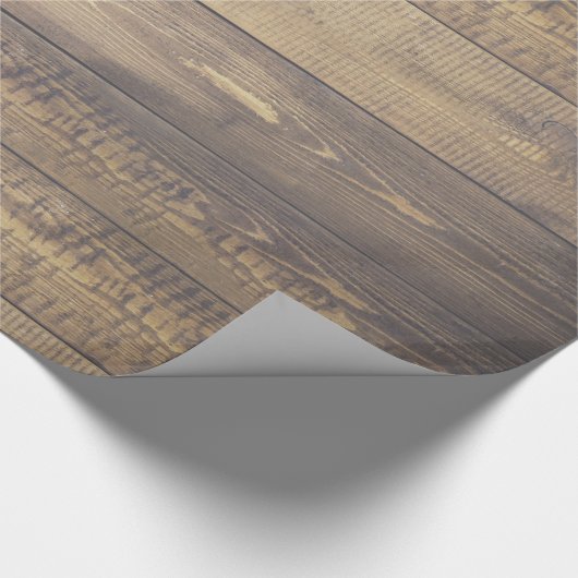 Rustikale Bauernhaus-Scheunen-Holz-Planken Geschenkpapier (Ecke)