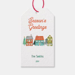 Rustikale Bauernhäuser Weihnachtshäuser Geschenkanhänger