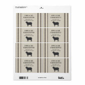 Rustikale Bauernhausstil-Schafe, graue schwarze La (Vorne)