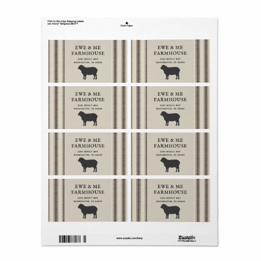 Rustikale Bauernhausstil-Schafe, graue schwarze La (Vorne)