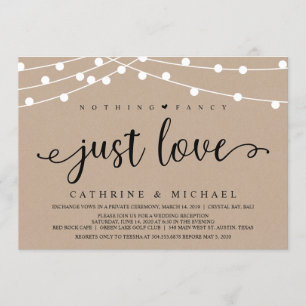 Rustikale Bauernhof-Lichterkette, Kraft Hochzeit E Einladung