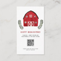 Rustikale Bauernhof-Wasserfarbe-Rote-Scheune-QR-Co