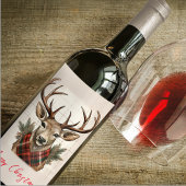 Rustikale Bauernhöfe Schätze mit Kariertem Hirsch Weinetikett