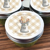 Rustikale Bauernmonogramm Runder Aufkleber