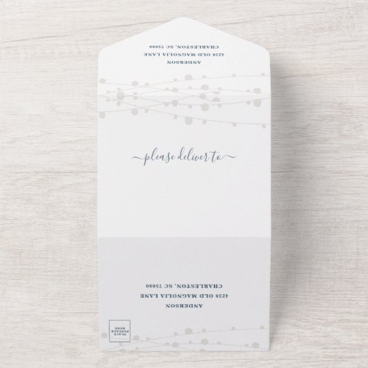 Rustikale Bauernsäulenleuchten vermischen sich in All In One Einladung (Außenbereich)