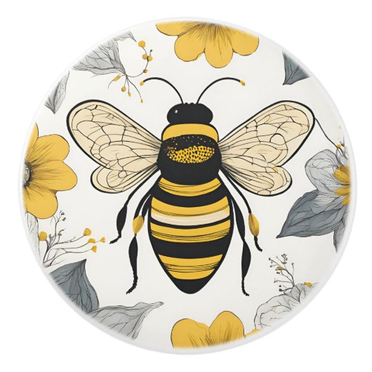 Rustikale Bauernstube Keramikknauf (Vorderseite)