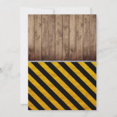 Rustikale Baukasten-Truckboys Geburtstag Einladung (Rückseite)