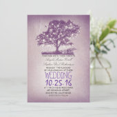 Rustikale Baum- und Streichellichter Hochzeitseinl Einladung (Stehend Vorderseite)