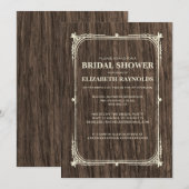 Rustikale Bäume Bark Bridal Dusche Einladungen (Vorne/Hinten)
