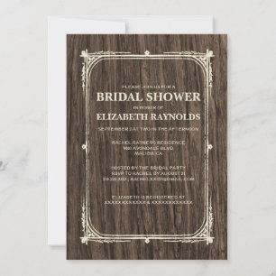 Rustikale Bäume Bark Bridal Dusche Einladungen