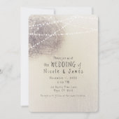 Rustikale Bäume Bark Country Barn Minimale Hochzei Einladung (Vorderseite)