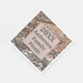 Rustikale Bäume Bark Jährliche Wiedersehen Picnic- Serviette (Ecke)