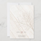 Rustikale Bäume, die wir Save the Date machen Einladung (Rückseite)