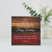 Rustikale Bäume Feiertagskarte (Stehend Vorderseite)