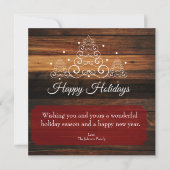 Rustikale Bäume Feiertagskarte (Vorderseite)