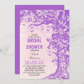 Rustikale Bäume & Mauerstuben Brautdusche Einladun Einladung (Vorne/Hinten)