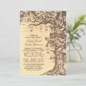 Rustikale Bäume & Maurerkirschen Einladungen für H (Stehend Vorderseite)