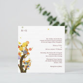 Rustikale Bäume Moderne Hochzeit auf dem Land Einladung (Stehend Vorderseite)