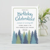 Rustikale Bäume Natur Thema Geburtstag Einladung (Stehend Vorderseite)