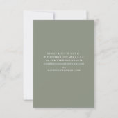 Rustikale Bäume Sage Green QR-Code Hochzeit RSVP Karte (Rückseite)