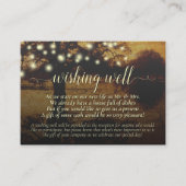 Rustikale Bäume und Lichter Hochzeit wünschend gut Begleitkarte (Vorderseite)