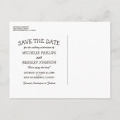 Rustikale Bäume und String-Lights Hochzeit speiche Ankündigungspostkarte (Rückseite)