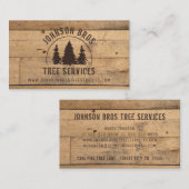 Rustikale Bäume Visitenkarte (Vorne/Hinten)