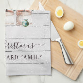 Rustikale Bäume Weihnachtsküche Handtücher (Viertel Falte)