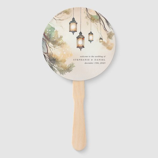 Rustikale Baumhirnleuchten, Botanische Laternenbel Fächer (Vorderseite)