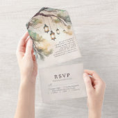 Rustikale Baumhütte Botanische Laternenleuchten Ho All In One Einladung (Abreißen)