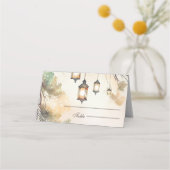 Rustikale Baumhütte Botanische Laternenleuchten Ho Platzkarte (Rückseite)