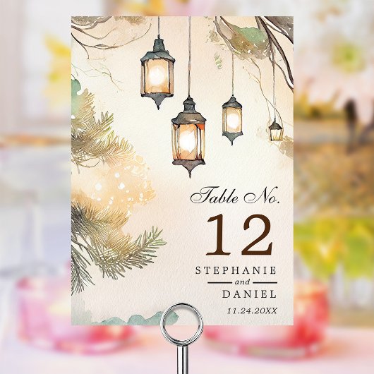 Rustikale Baumhütte Botanische Laternenleuchten Ho Tischnummer