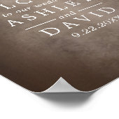 Rustikale Baumreihe von Lichtern Begrüßung Poster (Ecke)