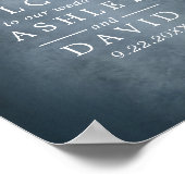 Rustikale Baumreihe von Lichtern Begrüßung Poster (Ecke)