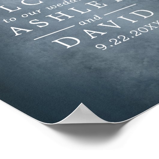 Rustikale Baumreihe von Lichtern Begrüßung Poster (Ecke)