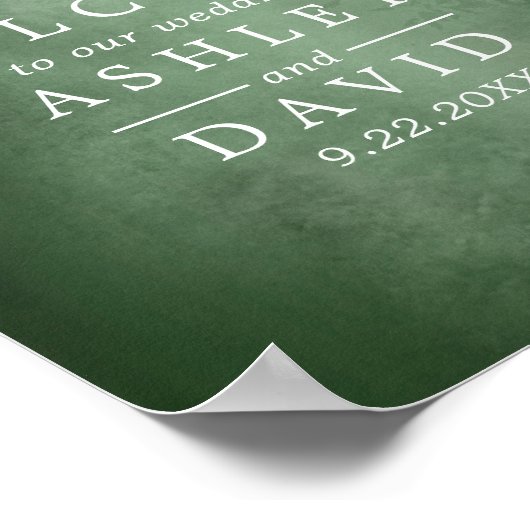 Rustikale Baumreihe von Lichtern Begrüßung Poster (Ecke)