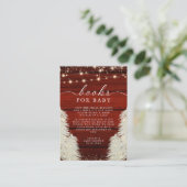 Rustikale Baumreihenleuchten für Baby Begleitkarte (Stehend Vorderseite)