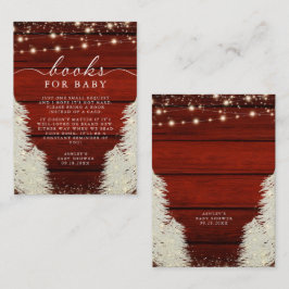 Rustikale Baumreihenleuchten für Baby Begleitkarte