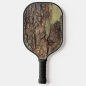 Rustikale Baumrinde im Freien Pickleball Schläger (Rückseite)