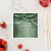 Rustikale Baumsaitenblende strahlt grüne Hochzeit Serviette (Beispiel)